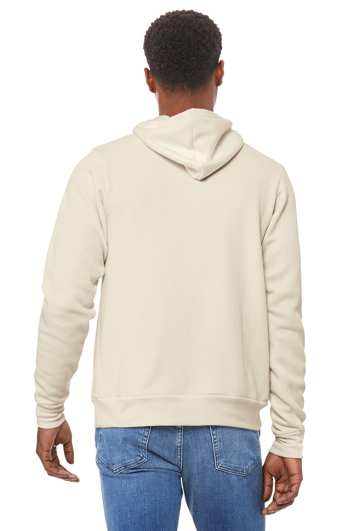 Natural BELLA+CANVAS Unisex Sponge Fleece Pullover Hoodie. BC3719