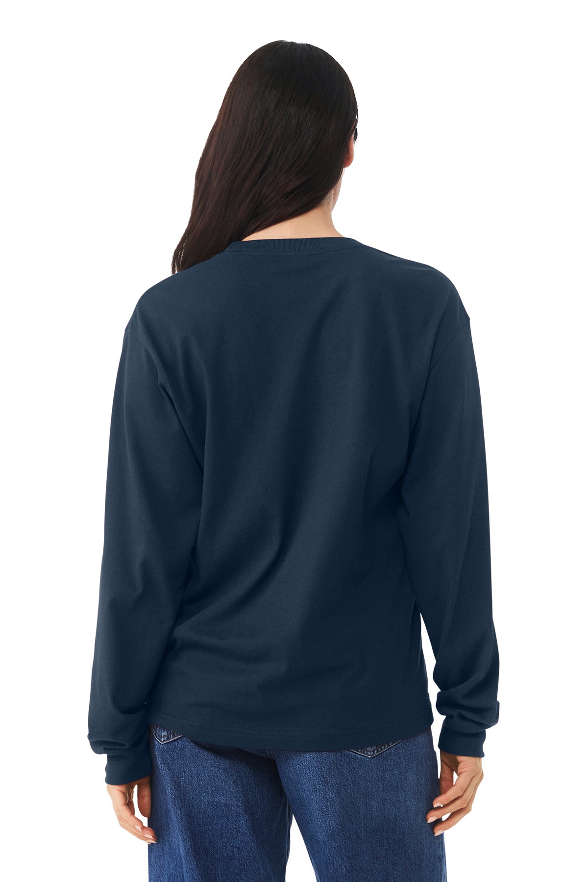 Navy BELLA+CANVAS Unisex 6-Ounce Heavyweight Long Sleeve Tee BC3511