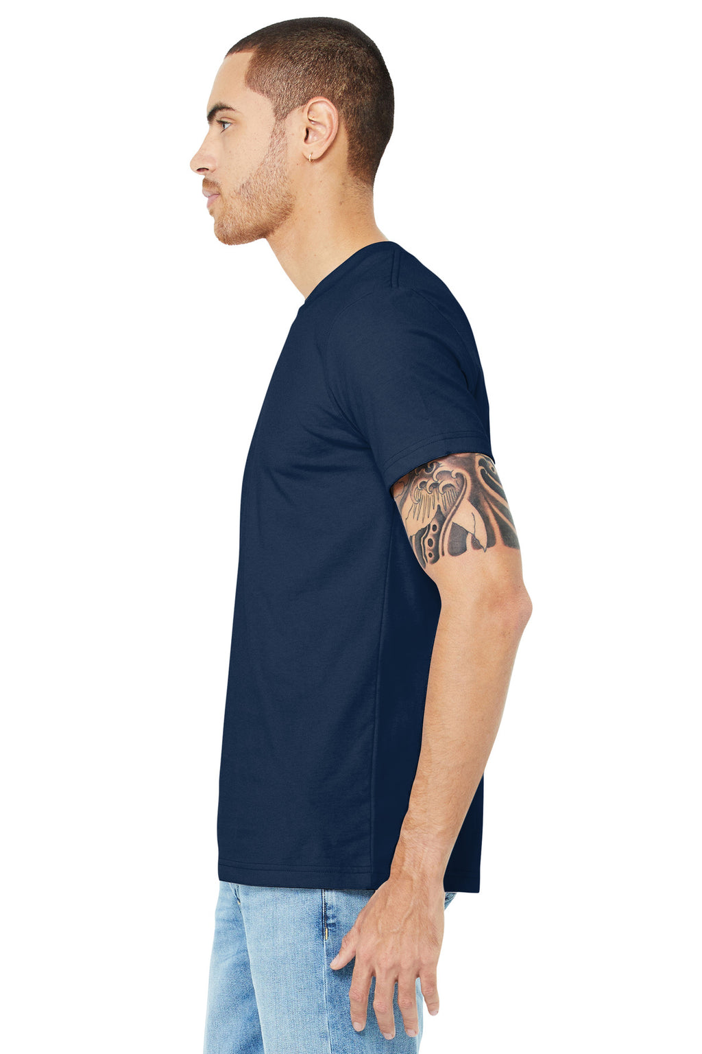 Navy BELLA+CANVAS Unisex Jersey Short Sleeve Tee. BC3001