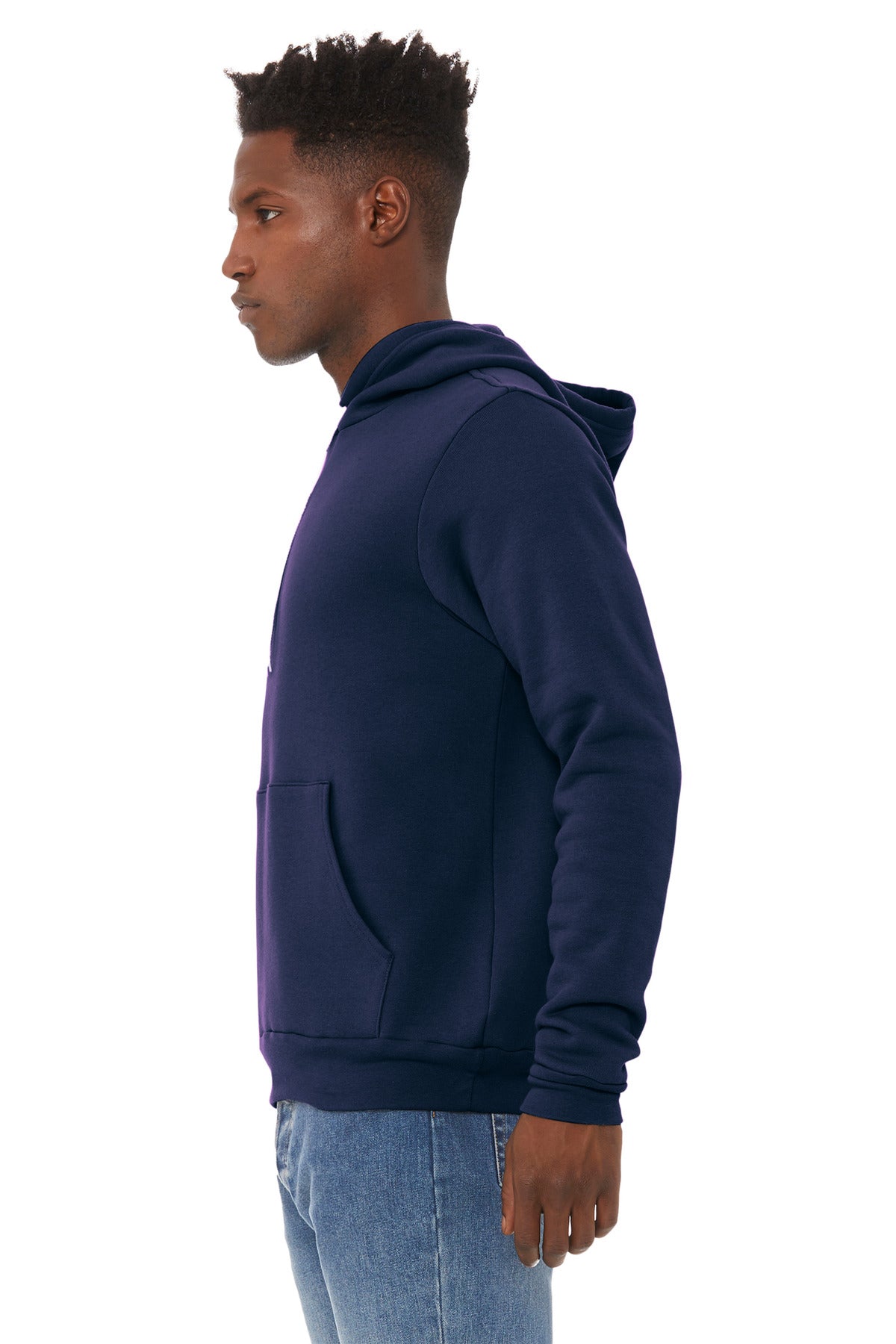 Navy BELLA+CANVAS Unisex Sponge Fleece Pullover Hoodie. BC3719