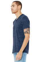 Navy Marble BELLA+CANVAS Unisex Jersey Short Sleeve V-Neck Tee. BC3005