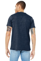 Navy Slub BELLA+CANVAS Unisex Jersey Short Sleeve V-Neck Tee. BC3005