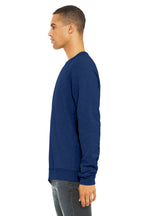 Navy TB BELLA+CANVAS Unisex Sponge Fleece Raglan Sweatshirt. BC3901
