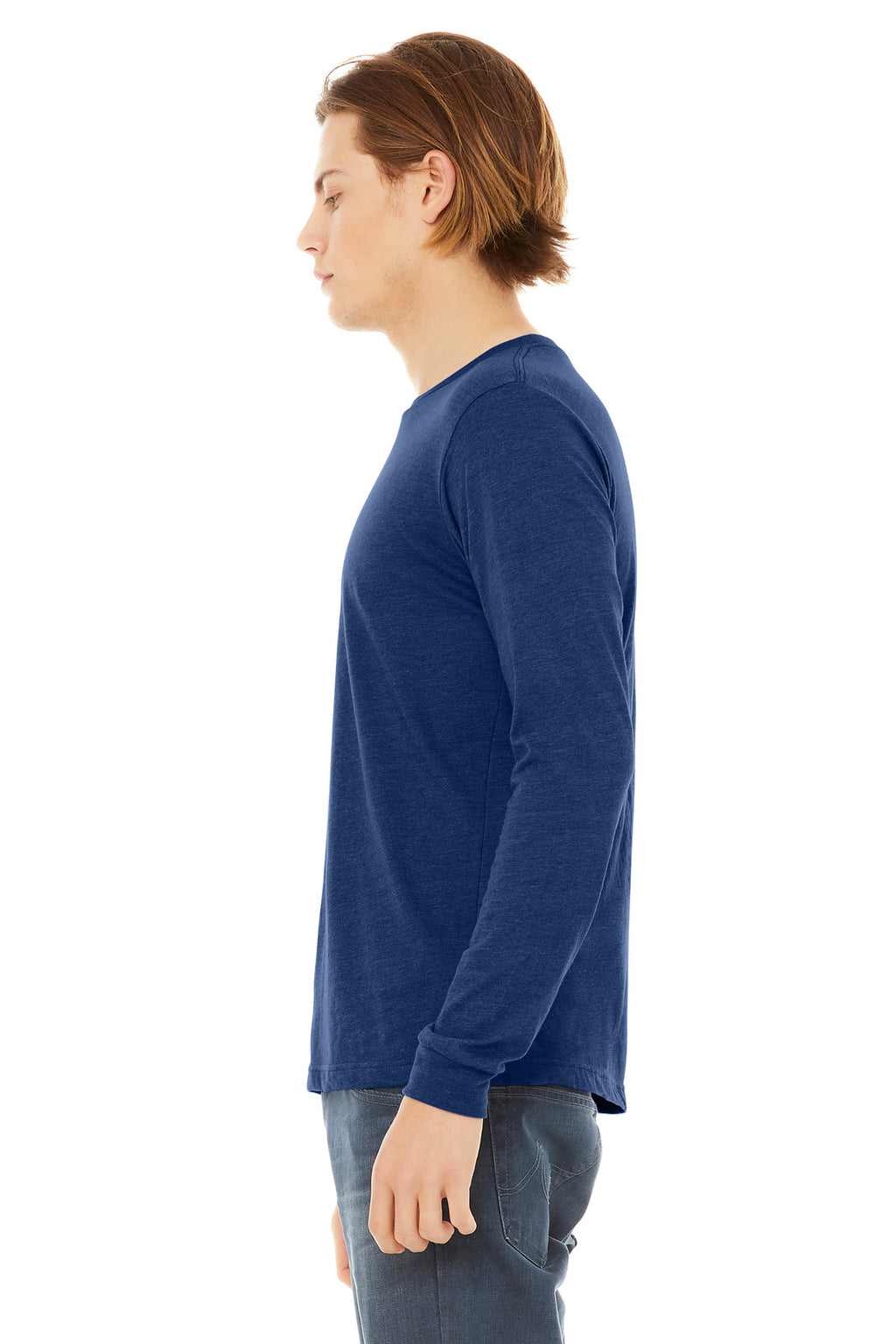 NavyTB BELLA+CANVAS Unisex Triblend Long Sleeve Tee BC3513