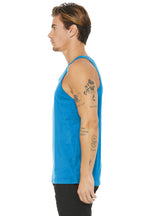 Neon Blue BELLA+CANVAS Unisex Jersey Tank. BC3480