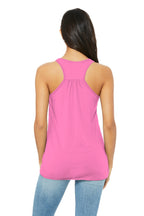 Neon Pink BELLA+CANVAS Women's Flowy Racerback Tank. BC8800