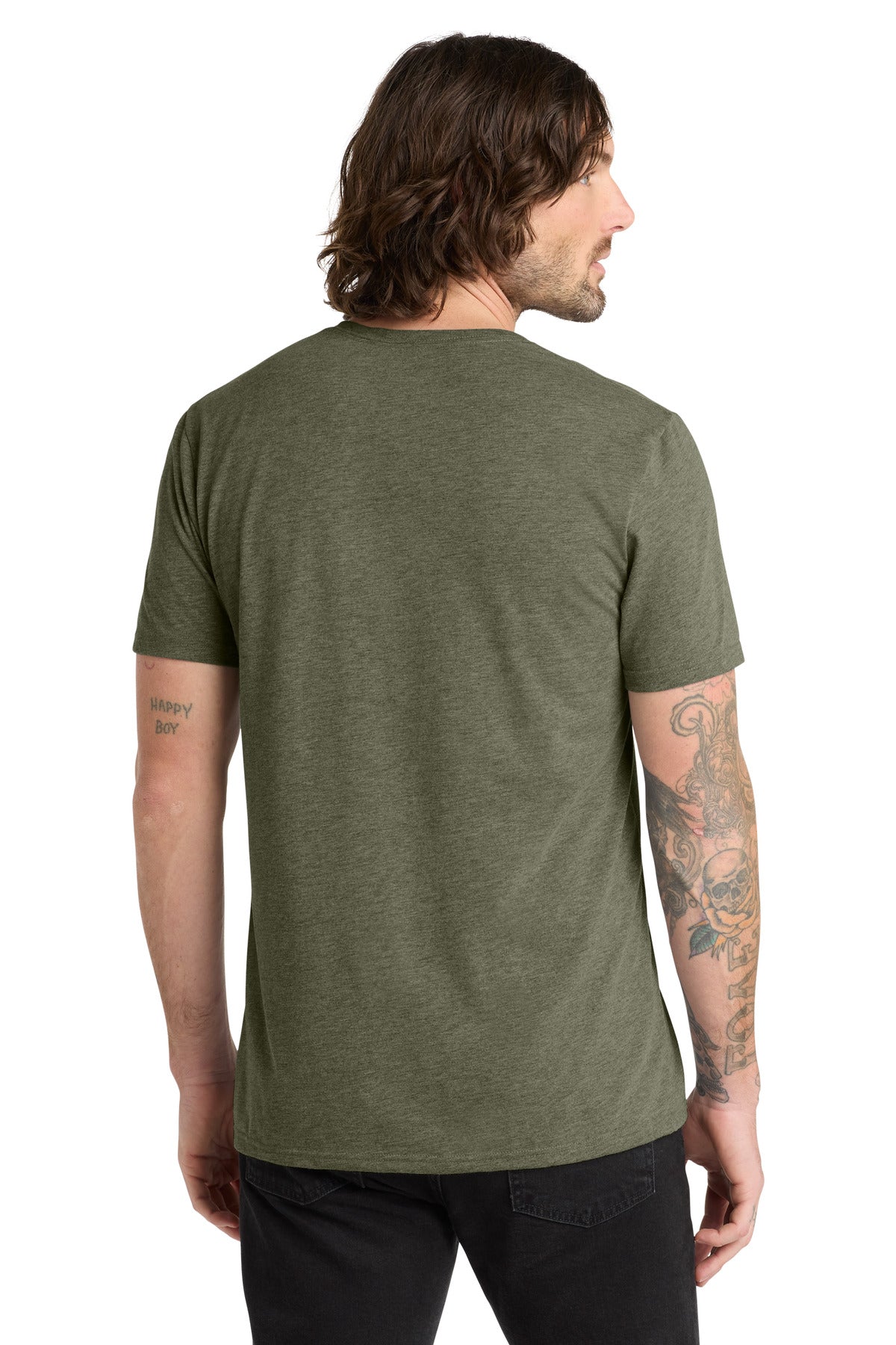 Olive You Grn Allmade Unisex Tri-Blend V-Neck Tee AL2014