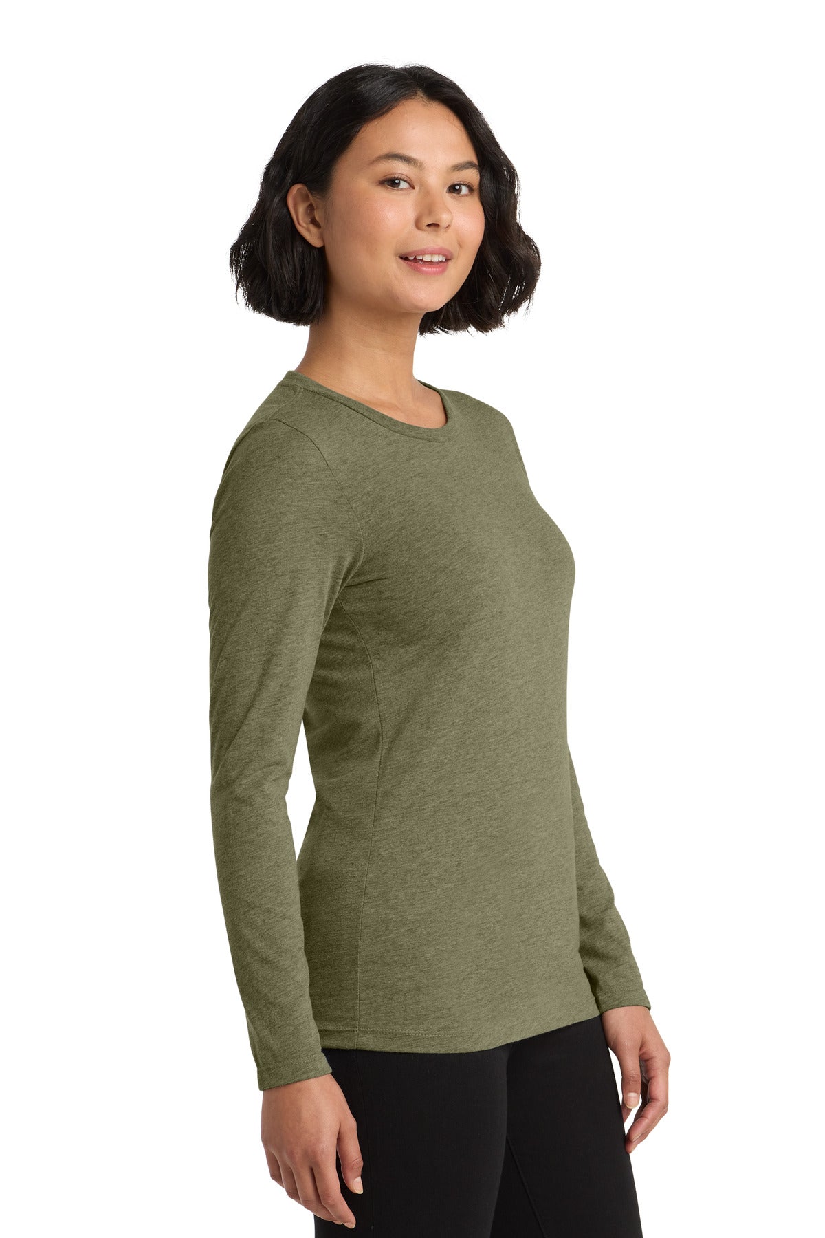 Olive You Grn Allmade Women's Tri-Blend Long Sleeve Tee AL6008
