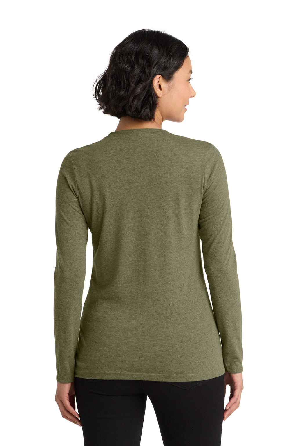 Olive You Grn Allmade Women's Tri-Blend Long Sleeve Tee AL6008
