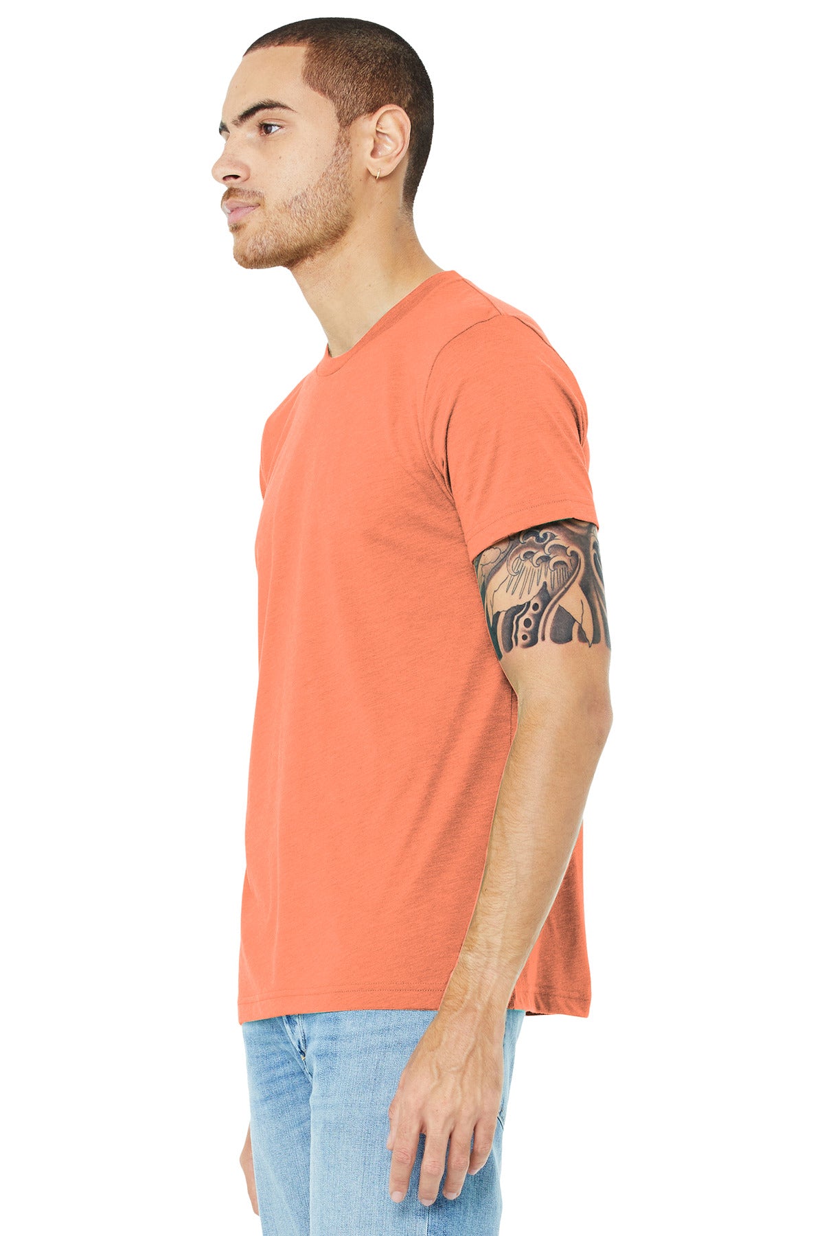 Orange TB BELLA+CANVAS Unisex Triblend Short Sleeve Tee. BC3413
