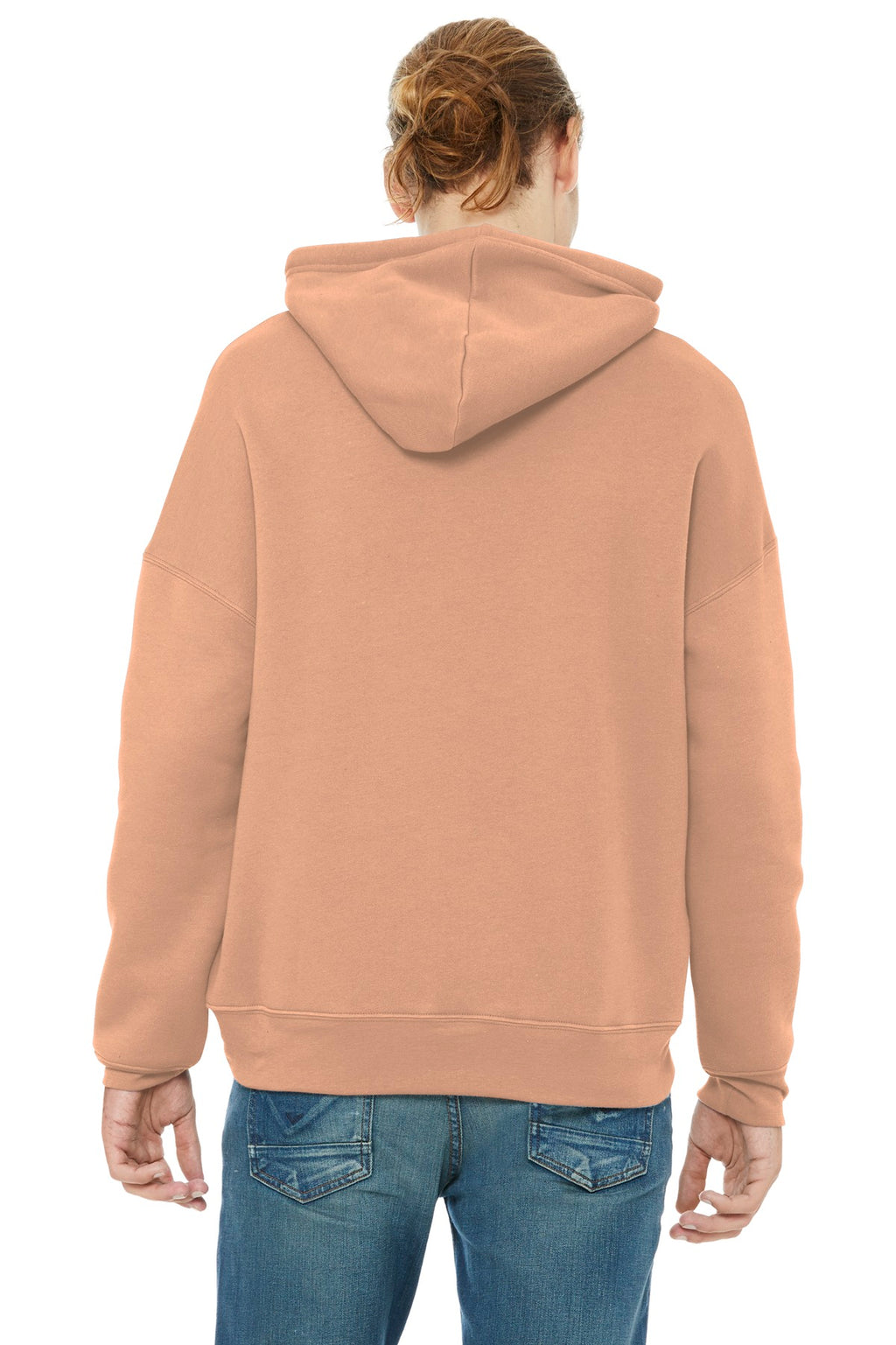 Peach BELLA+CANVAS Unisex Sponge Fleece Pullover DTM Hoodie. BC3729
