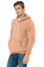 Peach BELLA+CANVAS Unisex Sponge Fleece Pullover Hoodie. BC3719