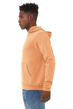 Peach BELLA+CANVAS Unisex Sponge Fleece Pullover Hoodie. BC3719