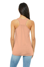 Peach BELLA+CANVAS Women's Flowy Racerback Tank. BC8800
