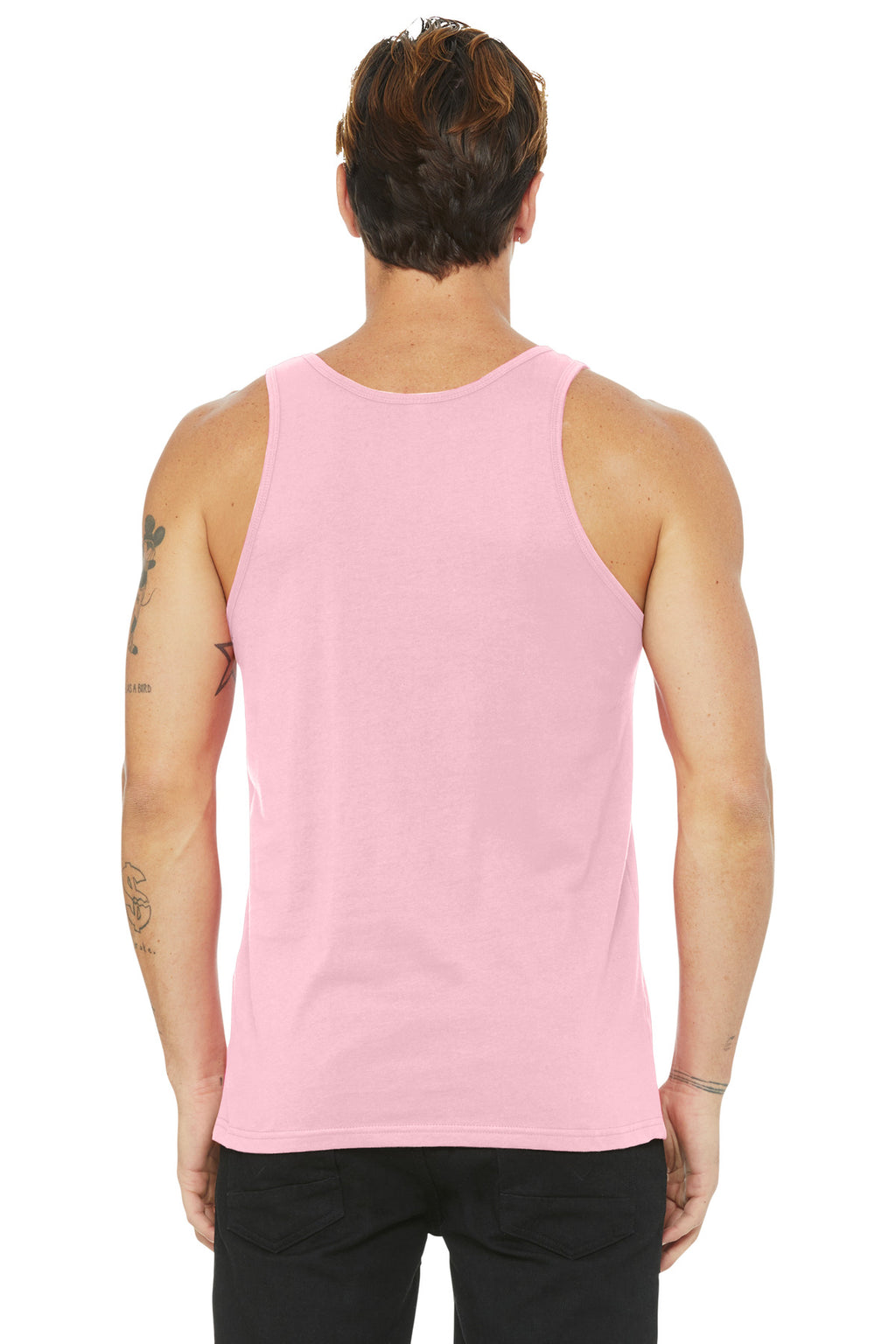 Pink BELLA+CANVAS Unisex Jersey Tank. BC3480