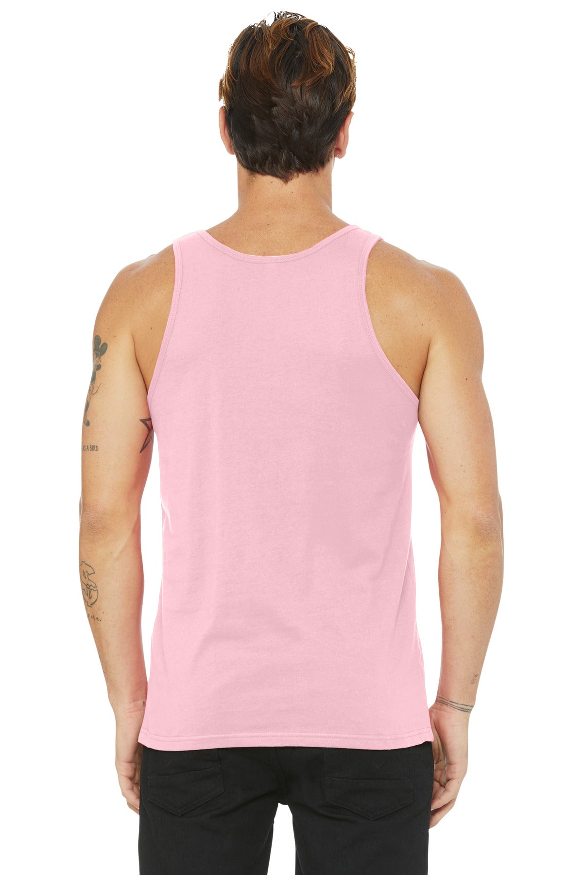 Pink BELLA+CANVAS Unisex Jersey Tank. BC3480