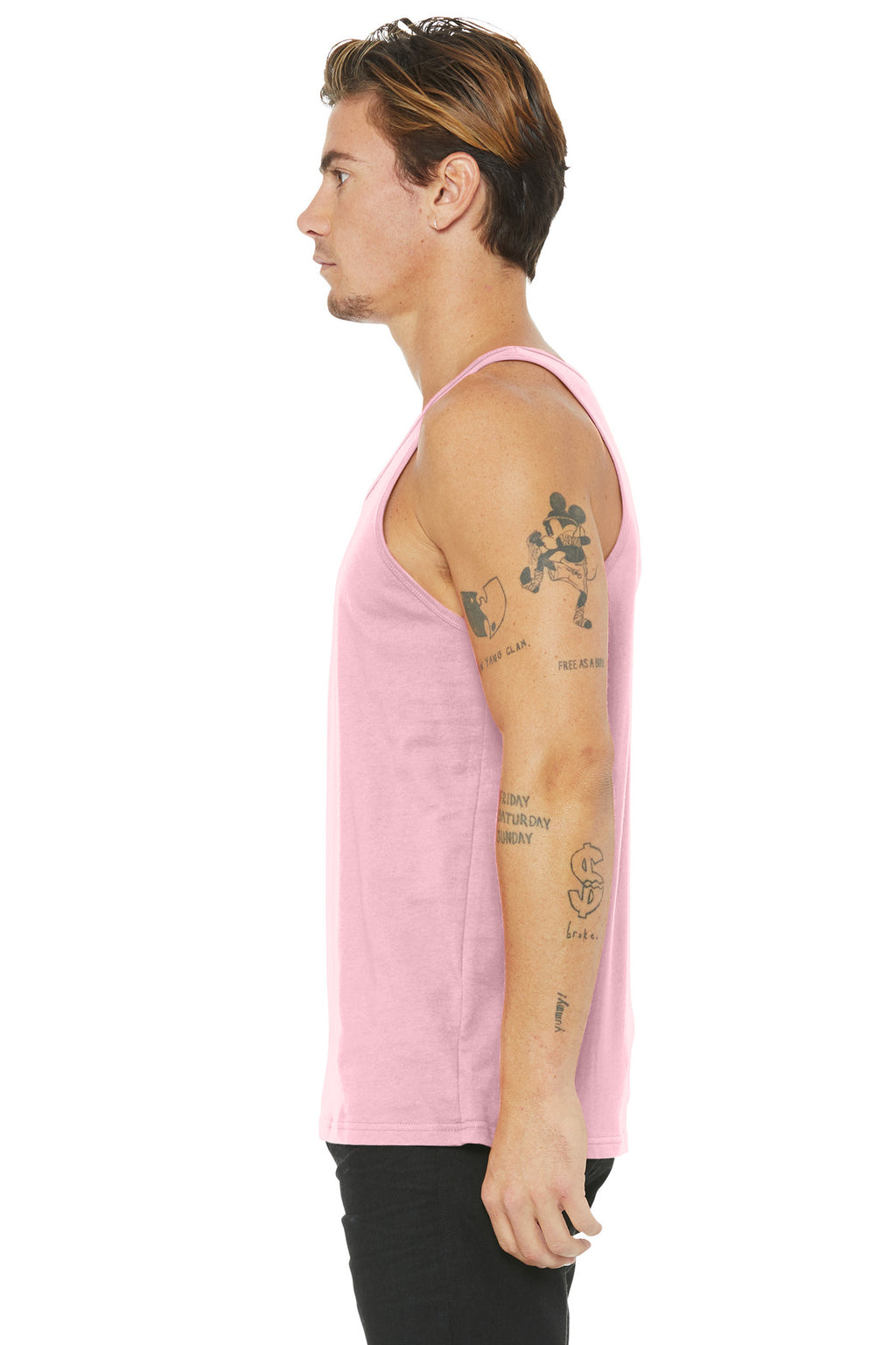 Pink BELLA+CANVAS Unisex Jersey Tank. BC3480