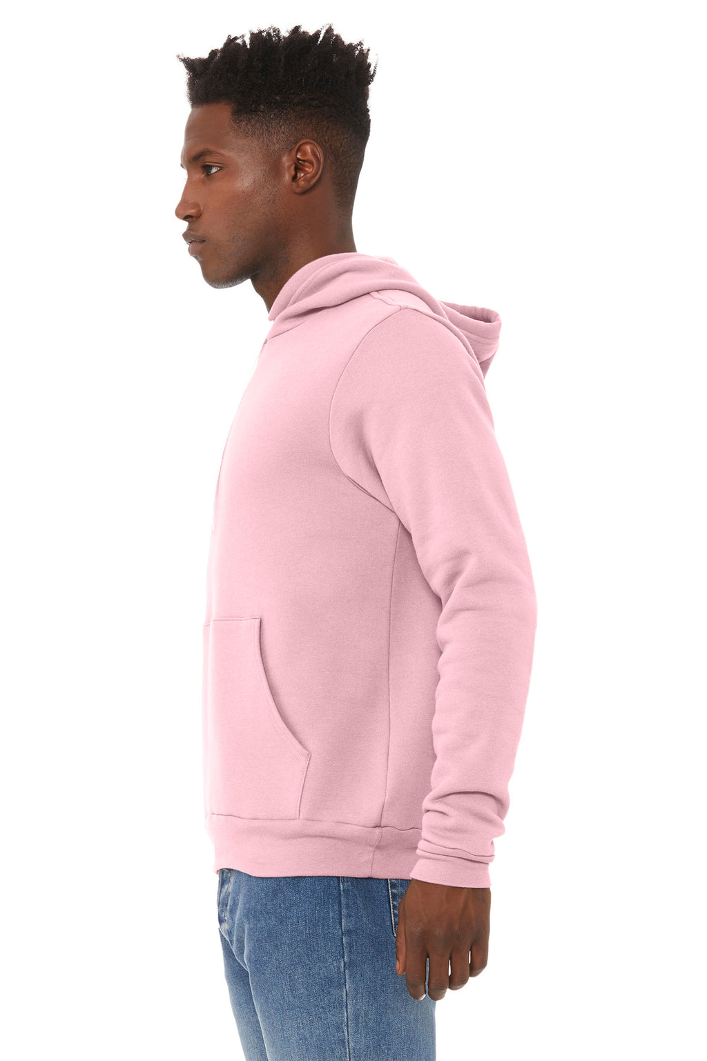 Pink BELLA+CANVAS Unisex Sponge Fleece Pullover Hoodie. BC3719