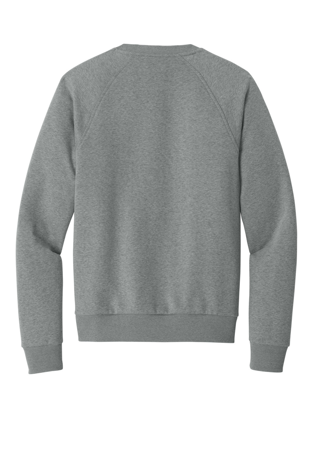 Rear View of AlumGryHtr Allmade Unisex Organic CVC Fleece Crewneck Sweatshirt AL5004