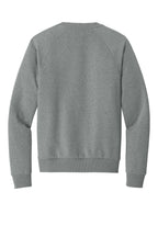 Rear View of AlumGryHtr Allmade Unisex Organic CVC Fleece Crewneck Sweatshirt AL5004