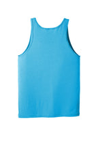 Rear View of Aqua TB BELLA+CANVAS Unisex Jersey Tank. BC3480