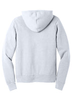 Rear View of Ash BELLA+CANVAS Unisex Sponge Fleece Pullover Hoodie. BC3719