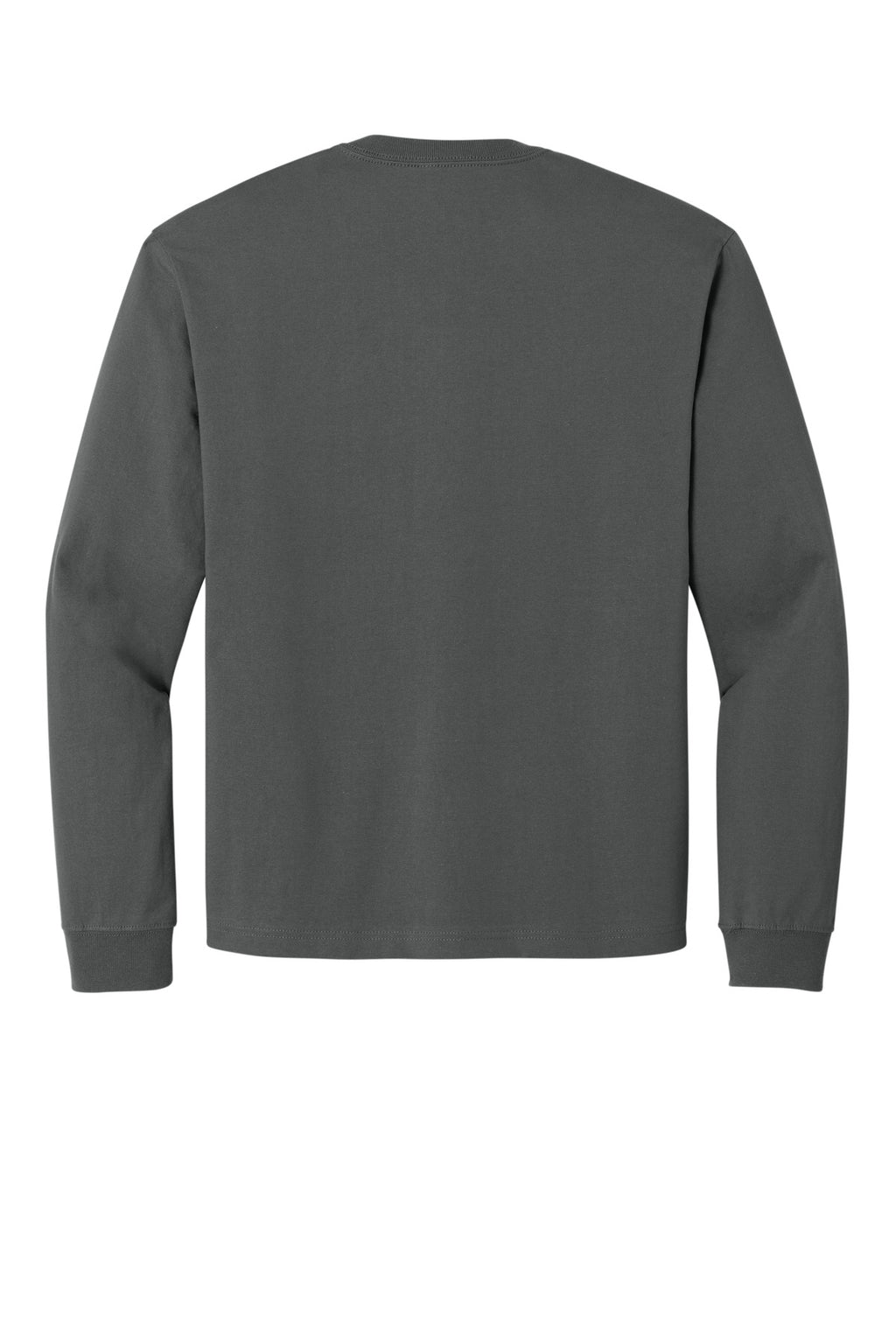 Rear View of Asphalt BELLA+CANVAS Unisex 7.5-Ounce Heavyweight Long Sleeve Tee BC4651