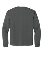 Rear View of Asphalt BELLA+CANVAS Unisex 7.5-Ounce Heavyweight Long Sleeve Tee BC4651