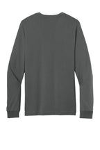 Rear View of Asphalt BELLA+CANVAS Unisex Jersey Long Sleeve Tee. BC3501