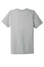 Rear View of Athl Grey TB BELLA+CANVAS Unisex Triblend Short Sleeve Tee. BC3413