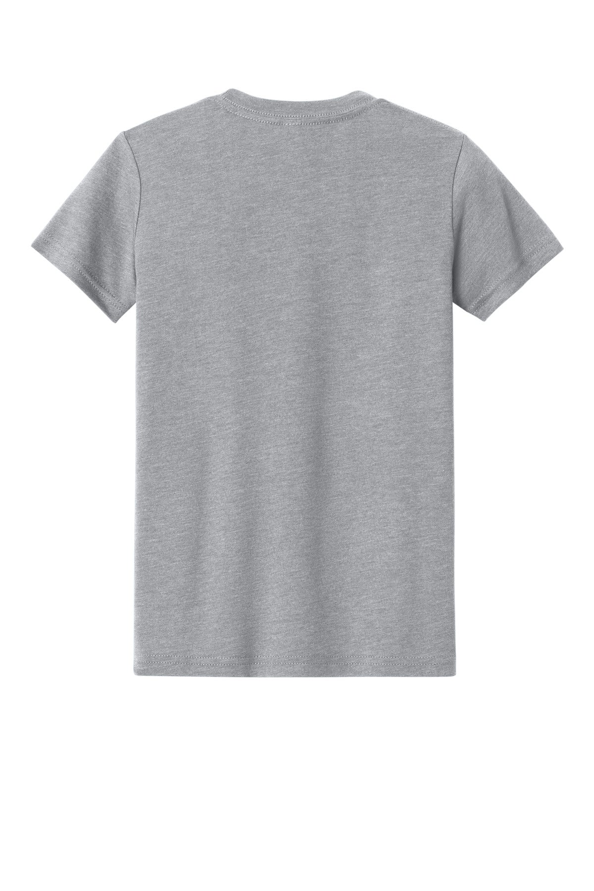 Rear View of AthlHthr BELLA+CANVAS Youth Heather CVC Tee BC3001YCVC