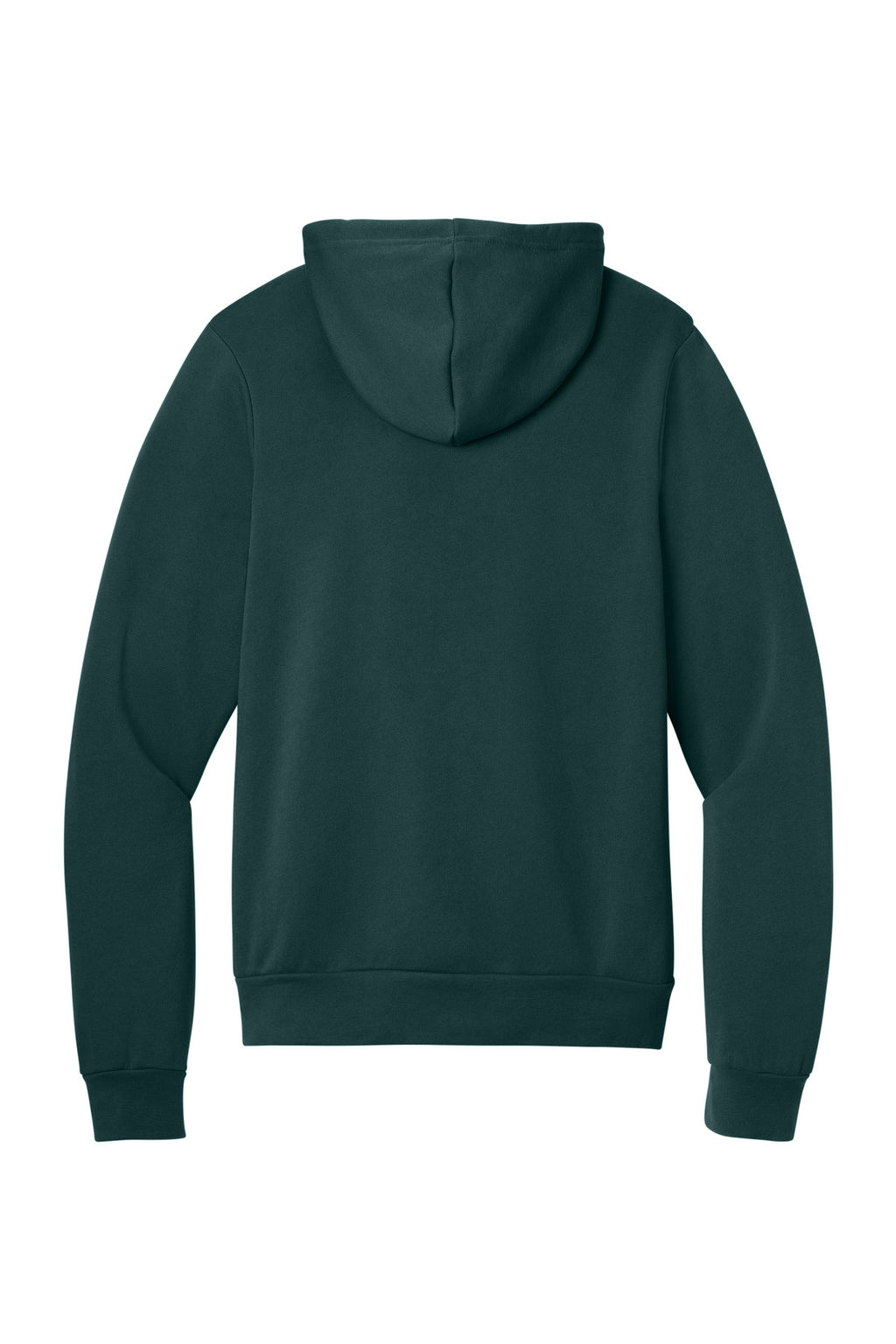 Rear View of Atlantic BELLA+CANVAS Unisex Sponge Fleece Pullover Hoodie. BC3719