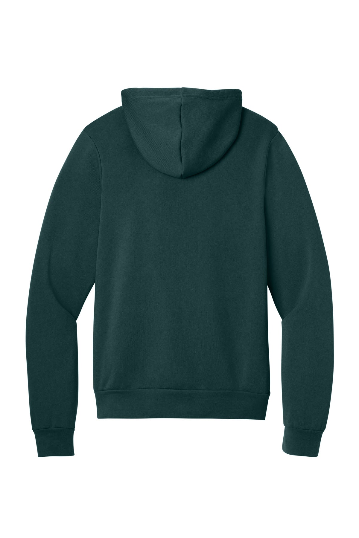 Rear View of Atlantic BELLA+CANVAS Unisex Sponge Fleece Pullover Hoodie. BC3719