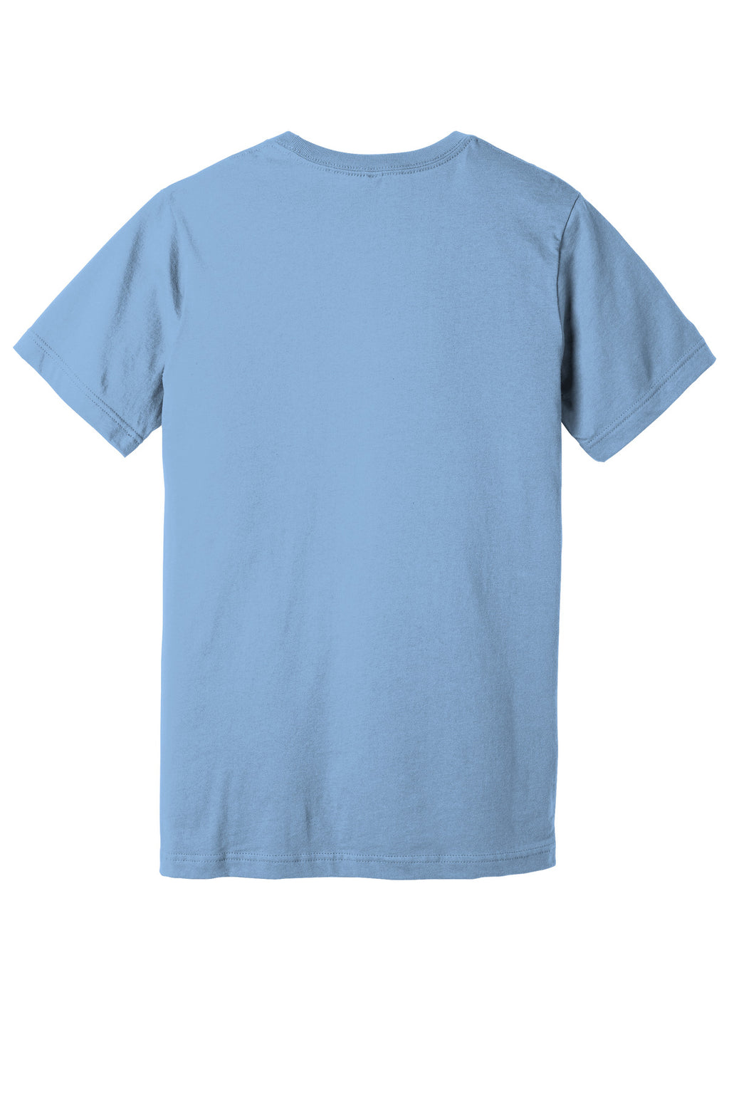 Rear View of Baby Blue BELLA+CANVAS Unisex Jersey Short Sleeve Tee. BC3001