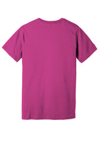 Rear View of Berry BELLA+CANVAS Unisex Jersey Short Sleeve Tee. BC3001