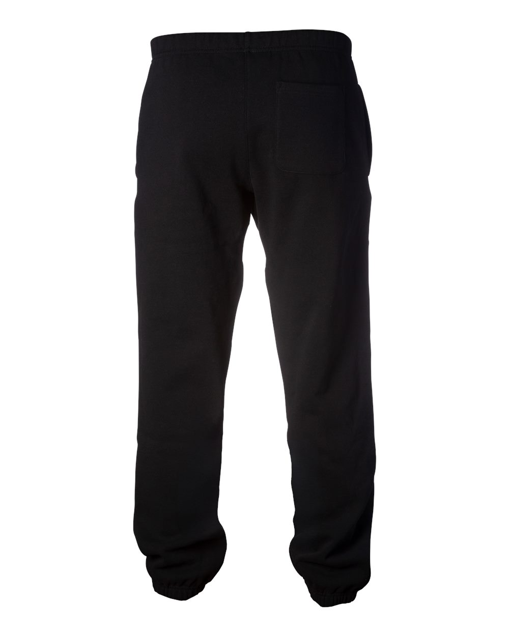 Rear View of Black 10 oz. Heavyweight Fleece Pants - IND330PANT
