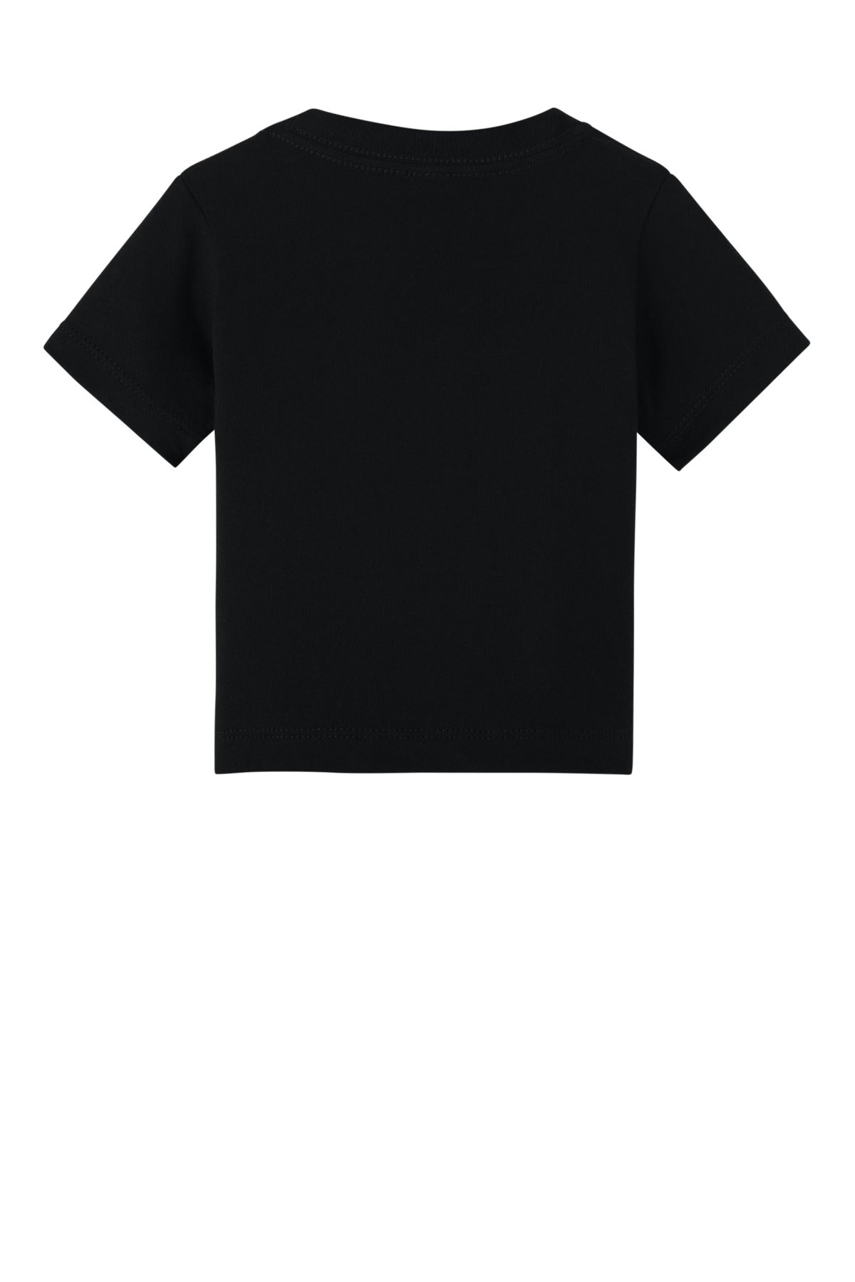 Rear View of Black BELLA+CANVAS Infant Jersey Short Sleeve Tee BC3001B