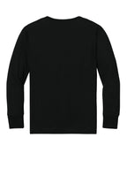 Rear View of Black BELLA+CANVAS Toddler Jersey Long Sleeve Tee BC3501T
