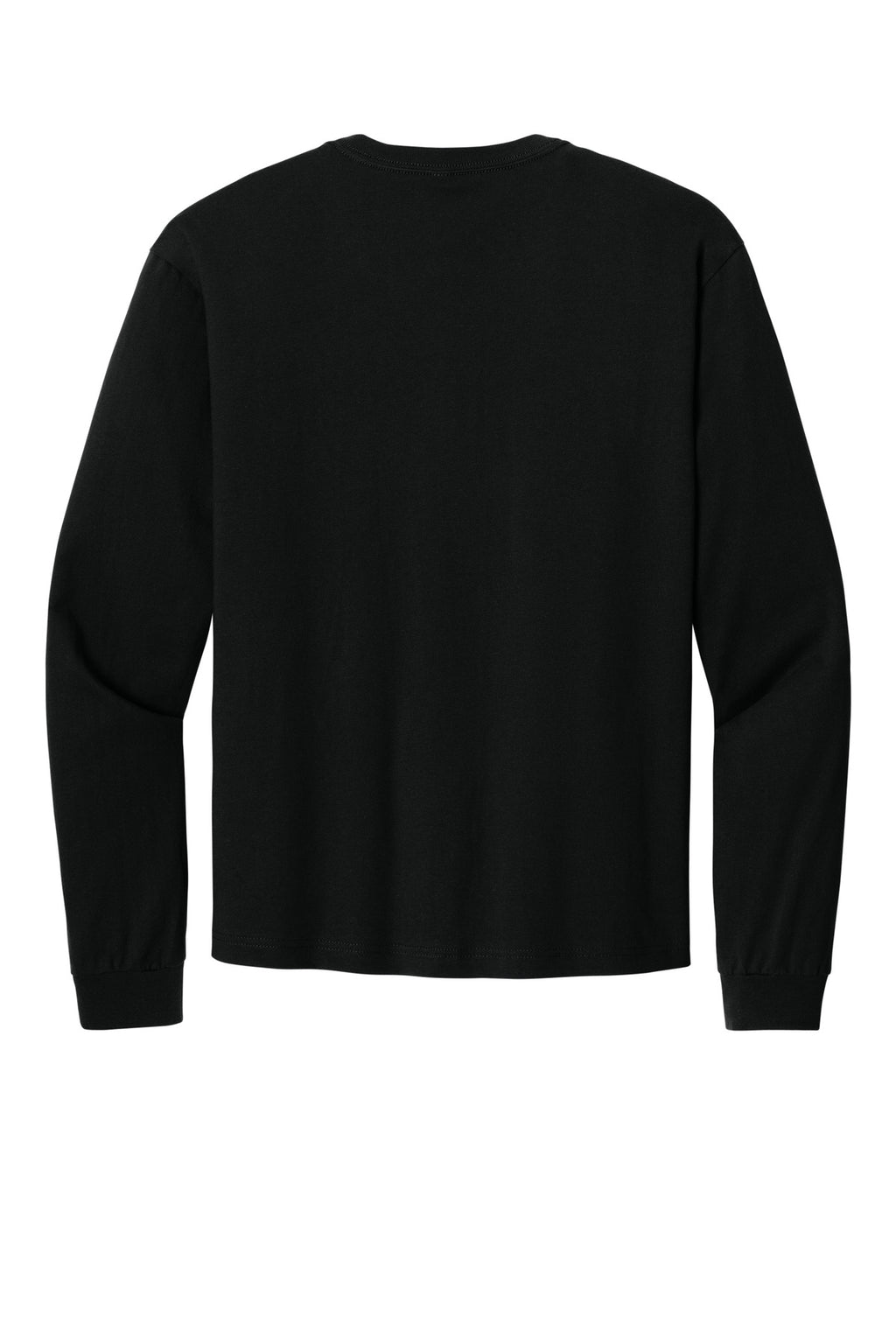 Rear View of Black BELLA+CANVAS Unisex 6-Ounce Heavyweight Long Sleeve Tee BC3511