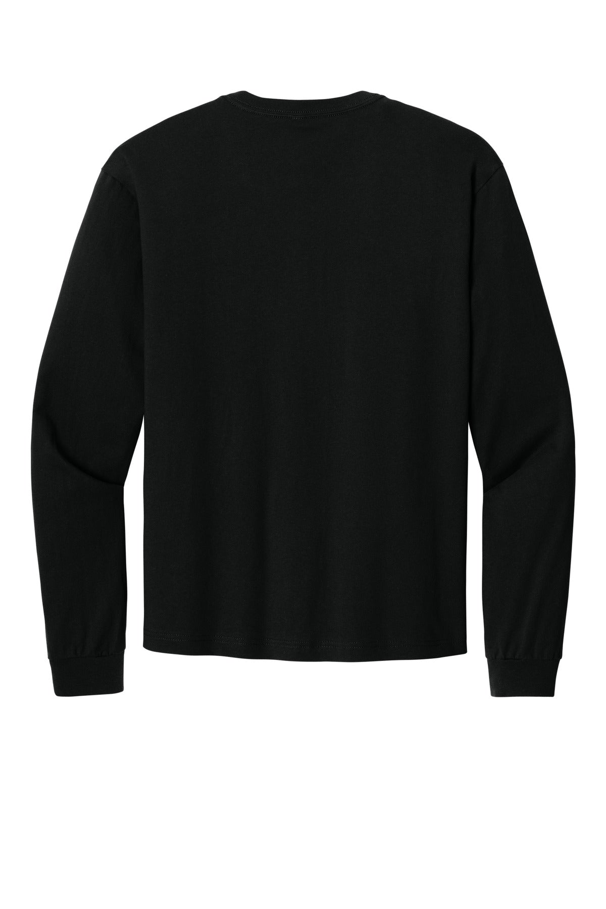 Rear View of Black BELLA+CANVAS Unisex 6-Ounce Heavyweight Long Sleeve Tee BC3511