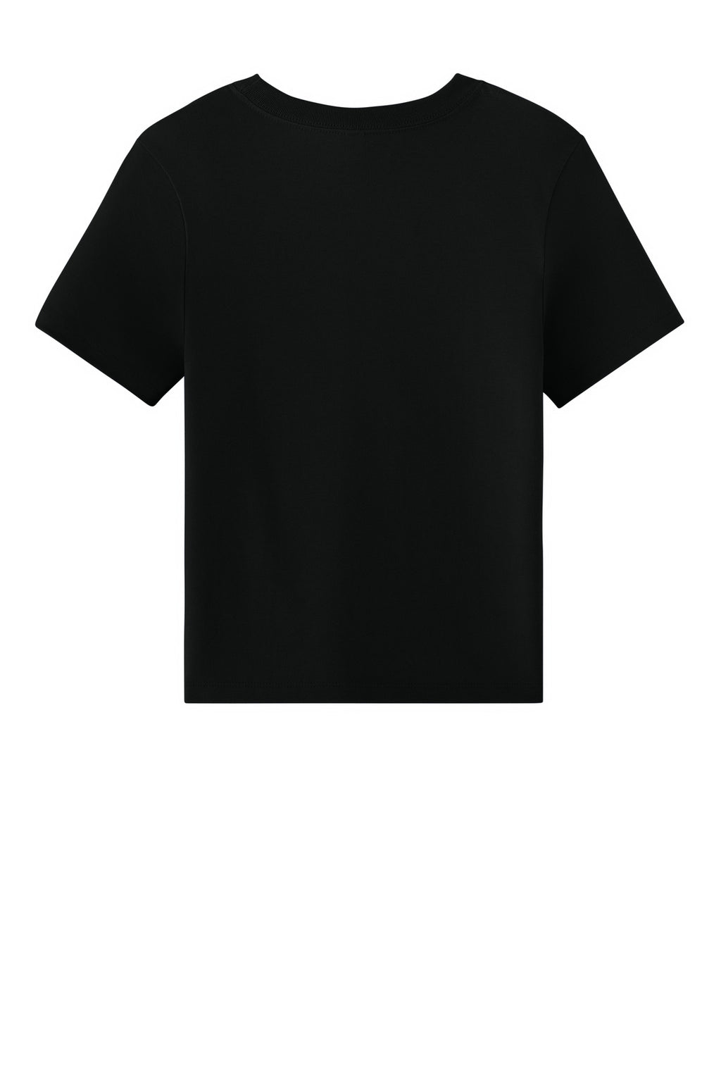 Rear View of Black BELLA+CANVAS Women's 6-Ounce Heavyweight Tee BC6110