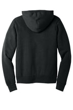 Rear View of Black Ht BELLA+CANVAS Unisex Sponge Fleece Pullover Hoodie. BC3719