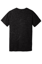 Rear View of BlackMrbl BELLA+CANVAS Unisex Textured Jersey V-Neck Tee BC3655