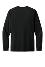 Rear View of BlkHthrTB BELLA+CANVAS Unisex Triblend Long Sleeve Tee BC3513