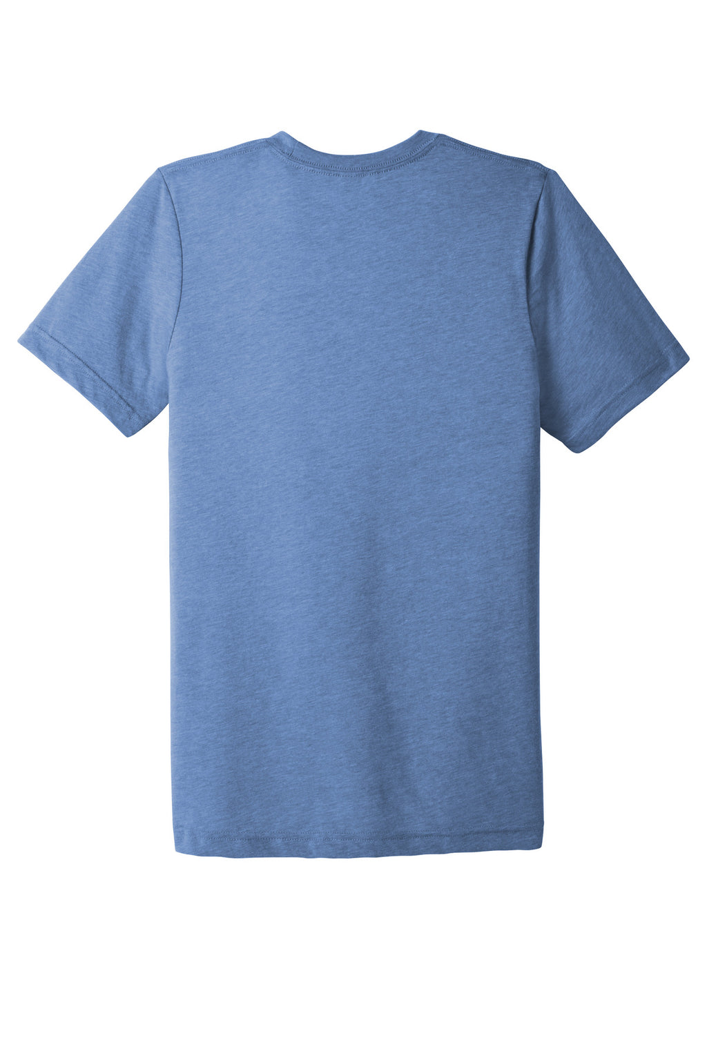Rear View of Blue TB BELLA+CANVAS Unisex Triblend Short Sleeve Tee. BC3413
