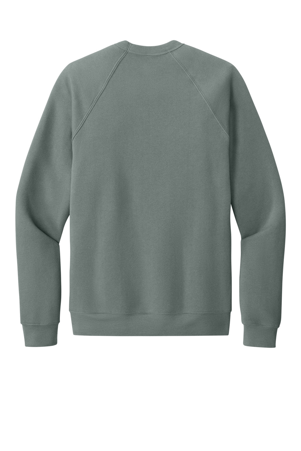Rear View of BlueStorm BELLA+CANVAS Unisex Sponge Fleece Raglan Sweatshirt. BC3901