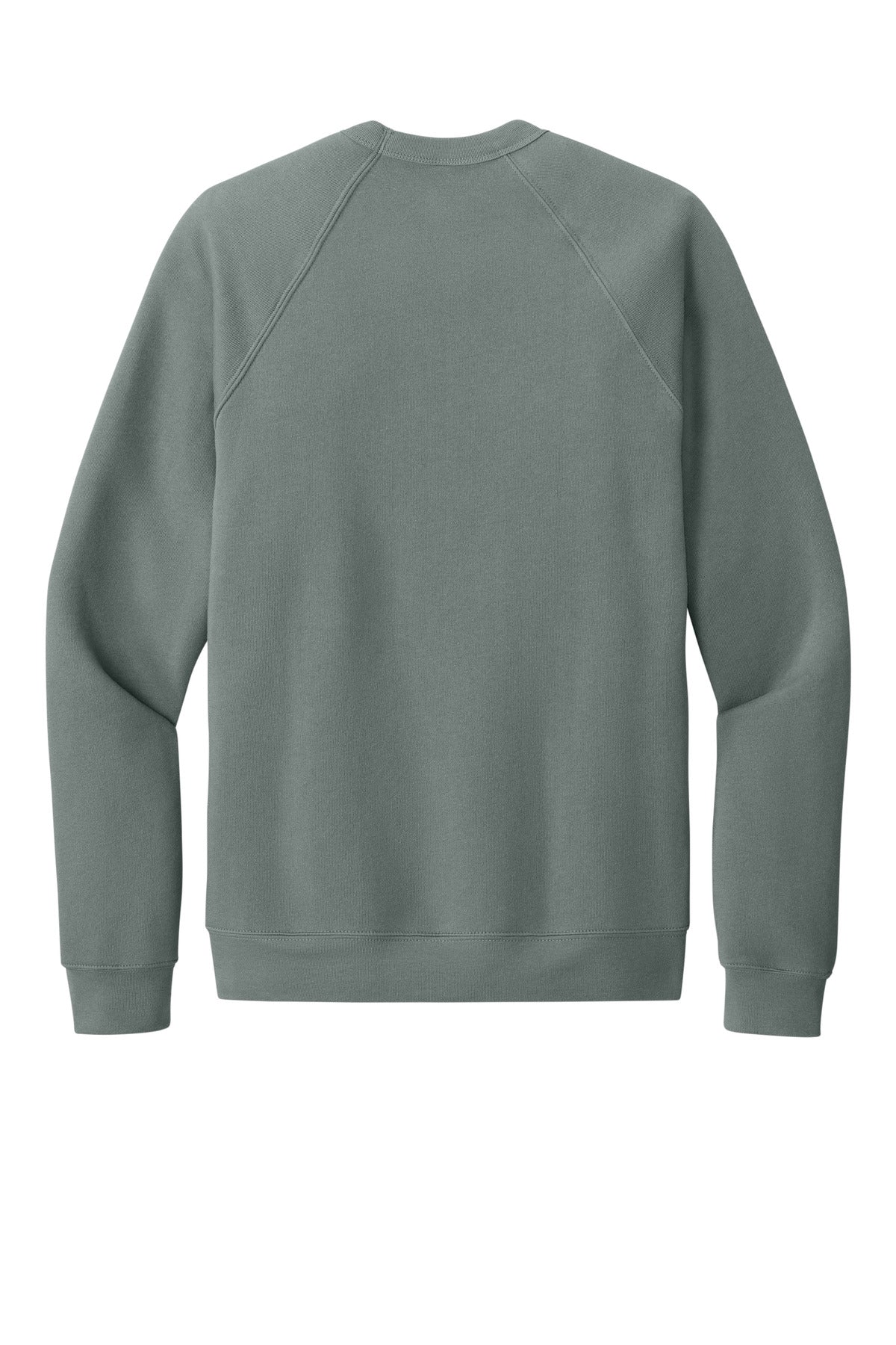 Rear View of BlueStorm BELLA+CANVAS Unisex Sponge Fleece Raglan Sweatshirt. BC3901