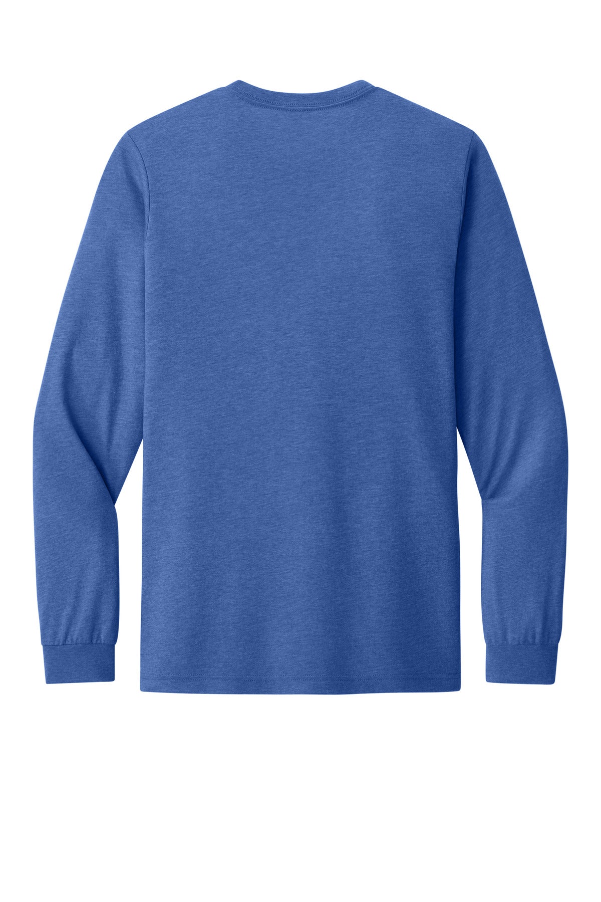 Rear View of BlueTB BELLA+CANVAS Unisex Triblend Long Sleeve Tee BC3513