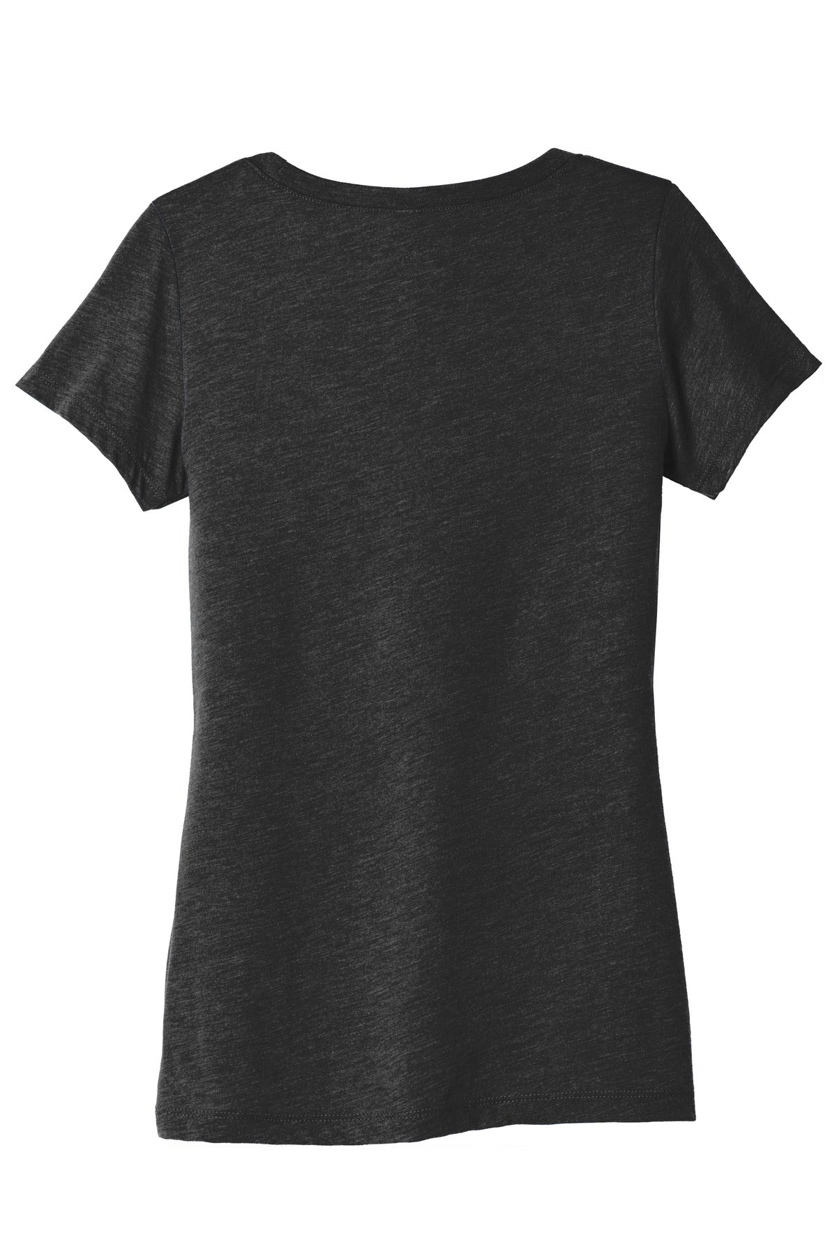 Rear View of Char-Blk TB BELLA+CANVAS Women's Triblend Short Sleeve Tee. BC8413
