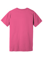 Rear View of Charity Pink BELLA+CANVAS Unisex Jersey Short Sleeve Tee. BC3001
